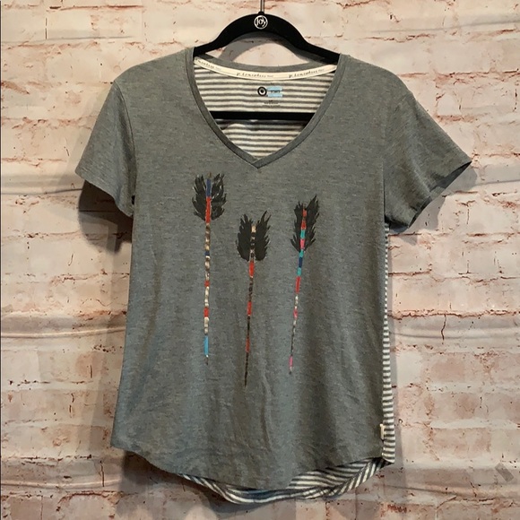 Toms Tops - Toms for target tee shirt sz S arrow grey v neck